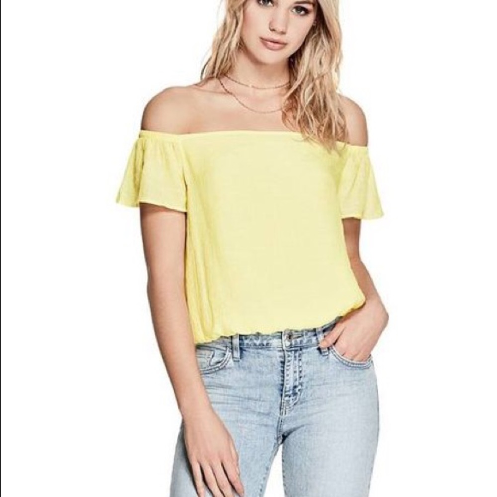 Guess Nikki Off-Shoulder Top Sz M